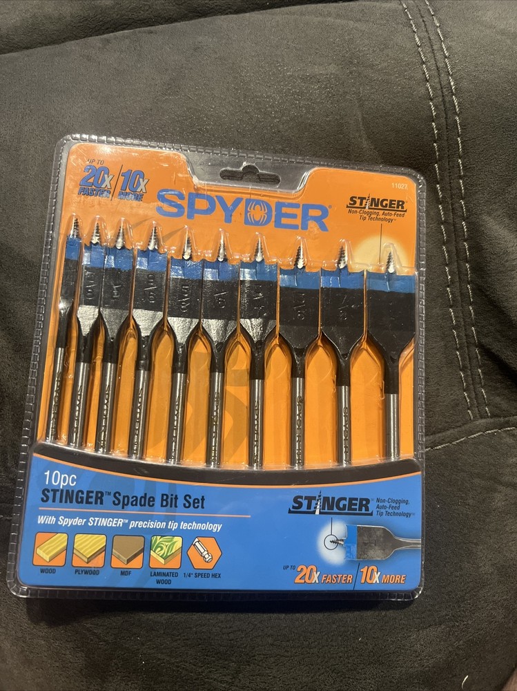 Spyder Stinger Spade Bit Set 10 Pc 11027