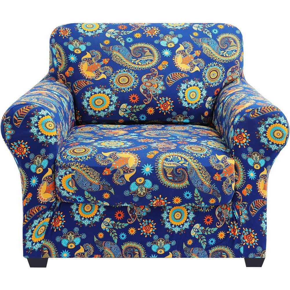 Printed elastic armchair cover, individual sofa cushion cover, home decor