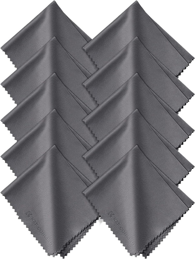 K&F Concept 10-Pack Microfiber Lens Cleaning Cloths 15x18cm Washable Reusable