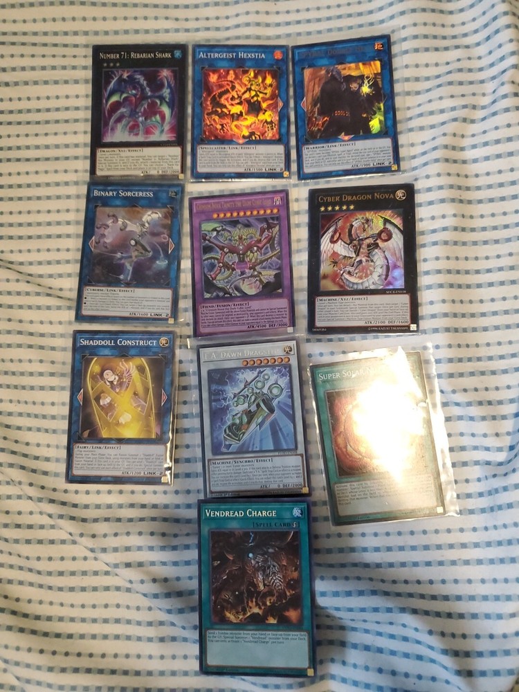 Yu-Gi-Oh! Card Lot Of 10 Rebarian Shark Hexstia Helix Sorceress Lord Nova Spell