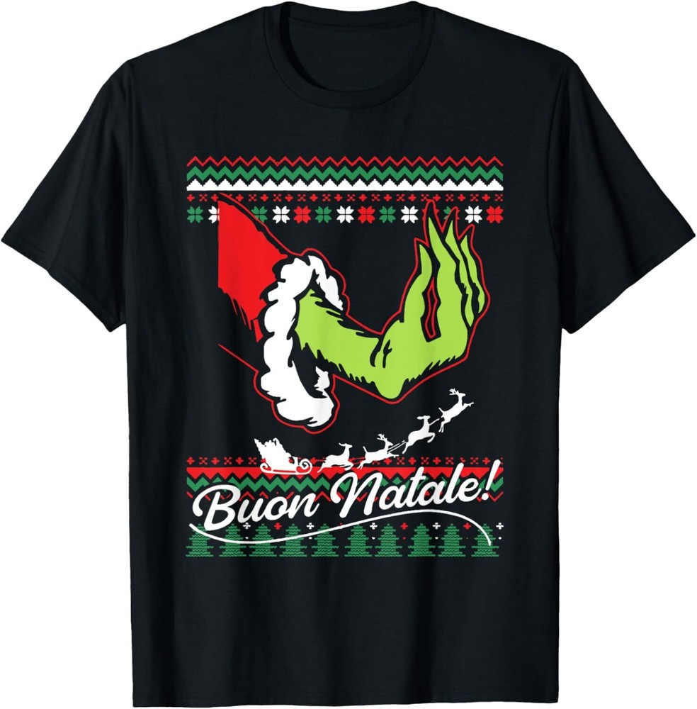 Christmas Buon Natale Italian Family Italy Pride Xmas Ugly T-Shirt Hoodie