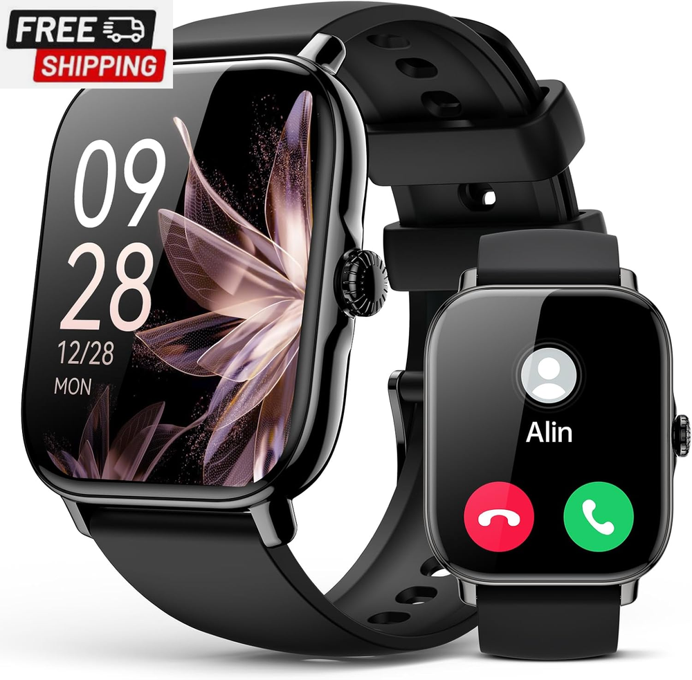2025 IP68 Waterproof Smartwatch for Men Women with Fitness Tracking & Call Features