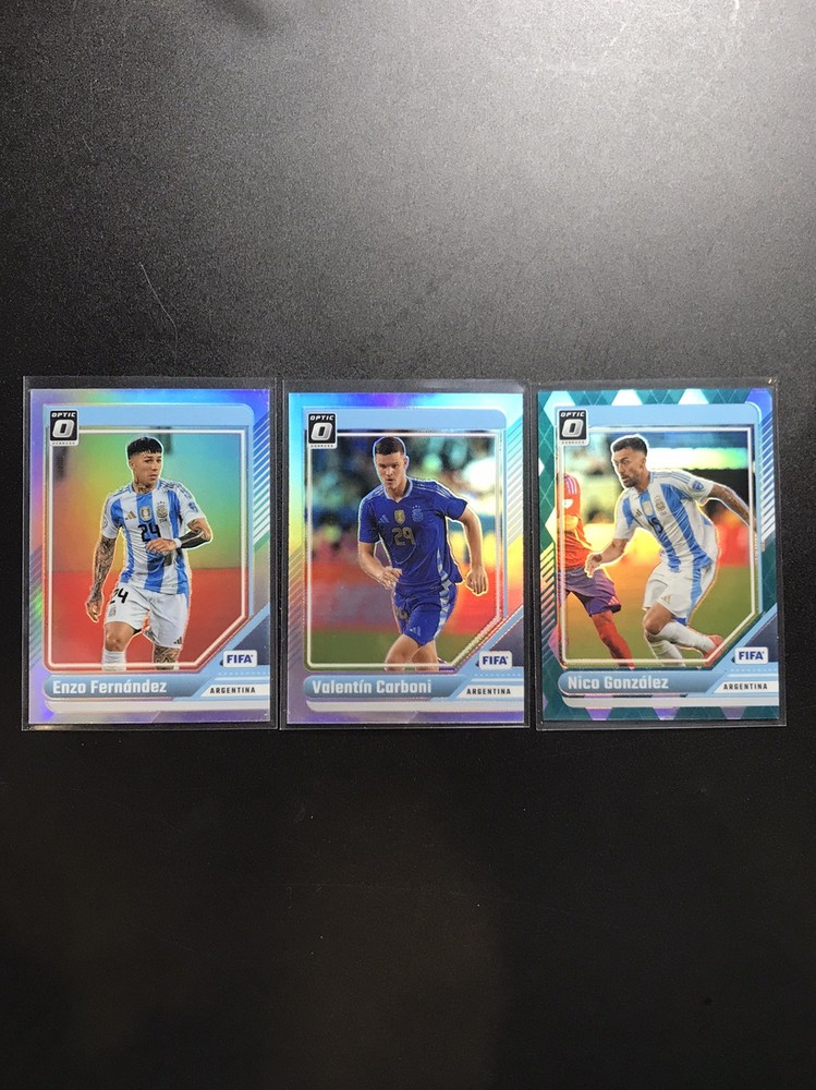Enzo Fernandez Carboni González 2024-25 Panini Donruss Optic FIFA Trio Lot