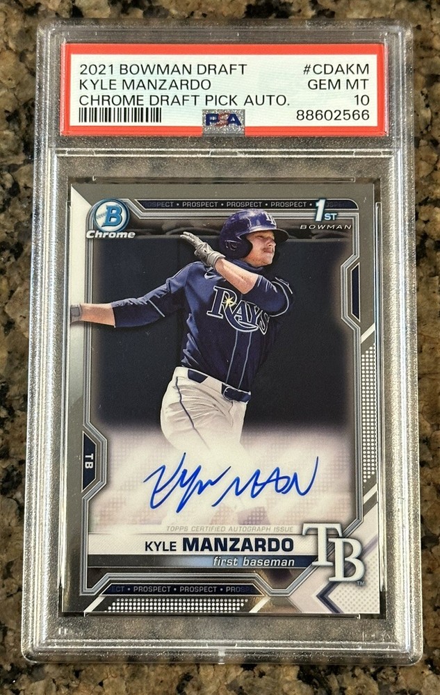 2021 Bowman Draft Kyle Manzardo Auto CDA-KM PSA 10 GEM MNT Guardians Rookie Card 💎🔥
