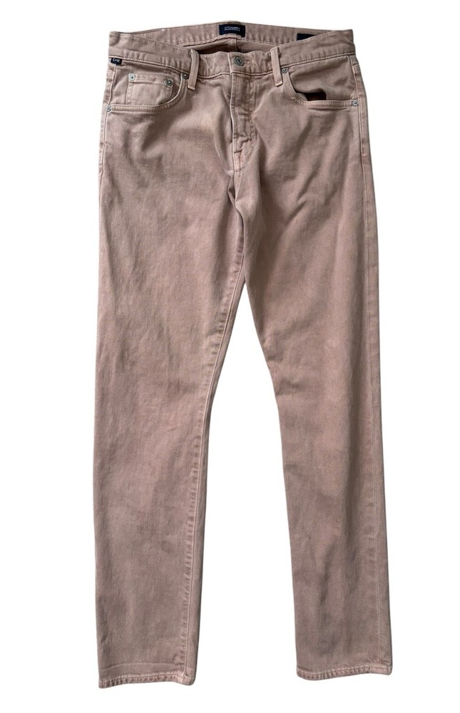 Citizens of Humanity Mens Adler Slim Fit Tapered Jeans in Pastel Pink 30x32