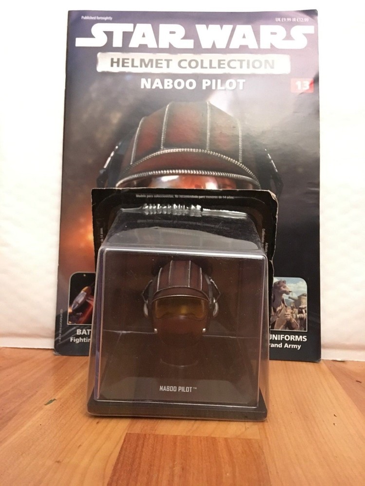 1/5 SCALE STAR WARS DEAGOSTINI HELMET COLLECTION ISSUE 13 NABOO PILOT + MAGAZINE