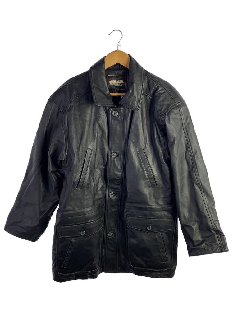 Modern Basic/Leather Jacket Blouson/M/Leather/Black 3403