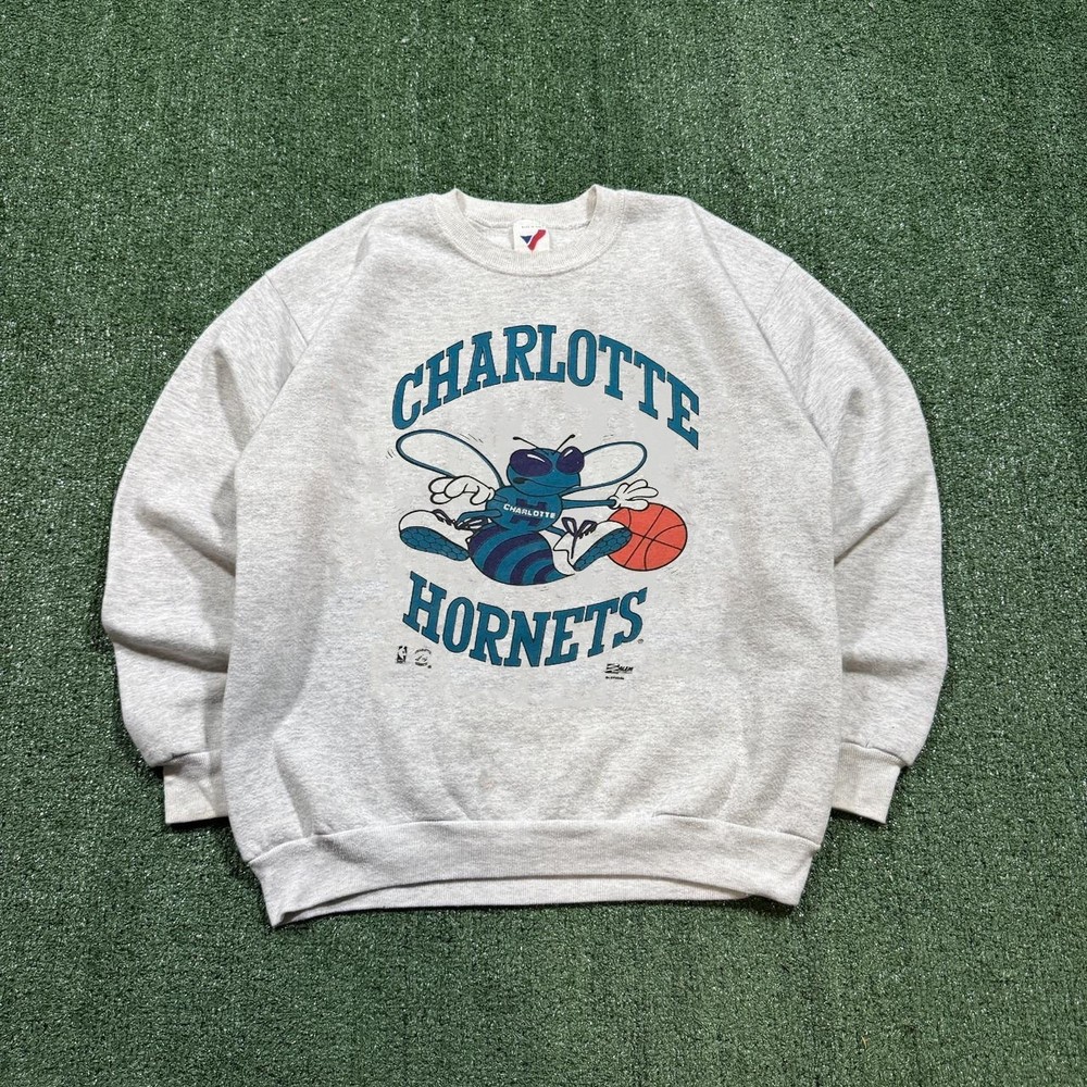 Charlotte Hornets NBA cotton grey sweatshirt all sizes QT6164