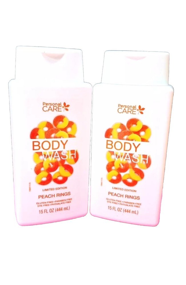 Lot Of 2 Personal Care Body Wash Peach Rings Limited Edition 15 FL. OZ New