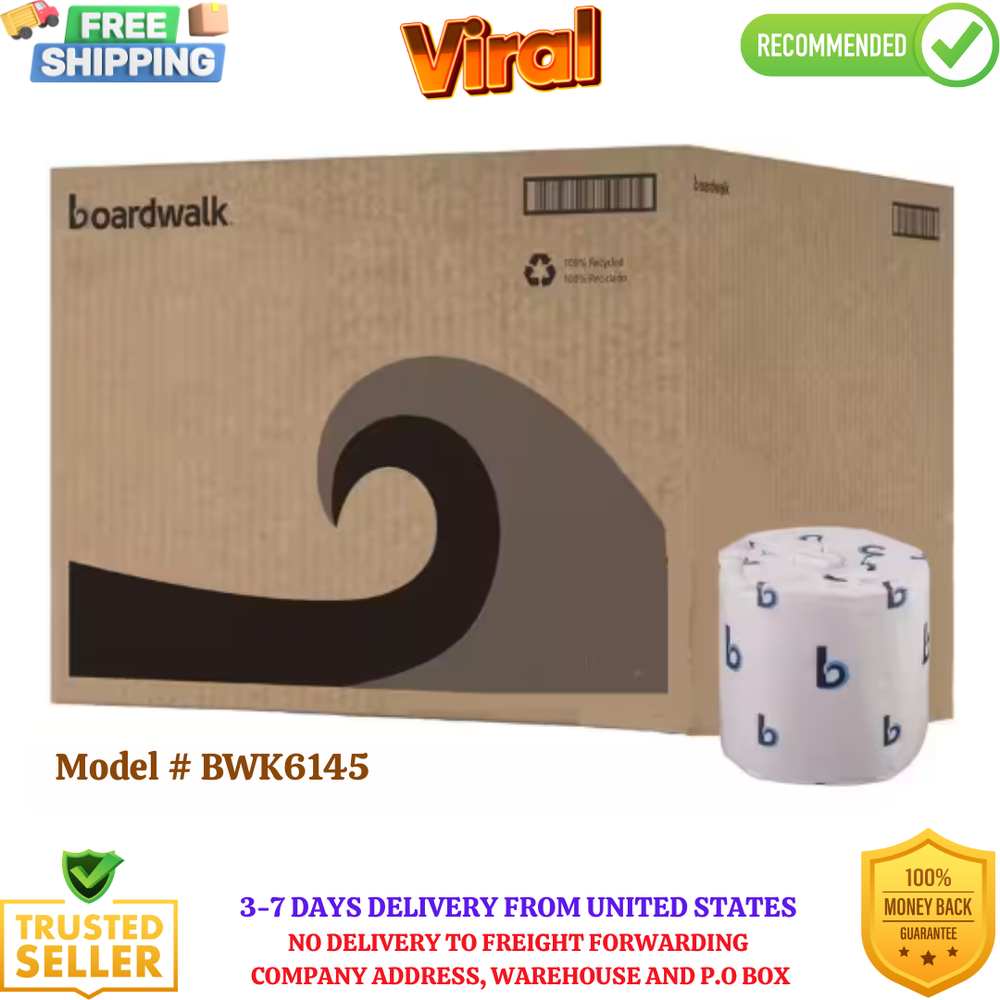 2-Ply Septic Safe Boardwalk Toilet Tissue, 500 Sheets per Roll, 96 Rolls
