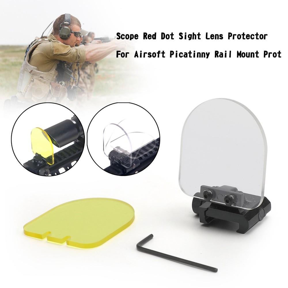 Scope Red Dot Sight Lens Protector Fit For Airsoft Picatinny Rail Mount Prot