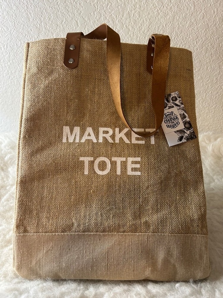 NWT Market Tote Bag Small Acts Change The World Large Size