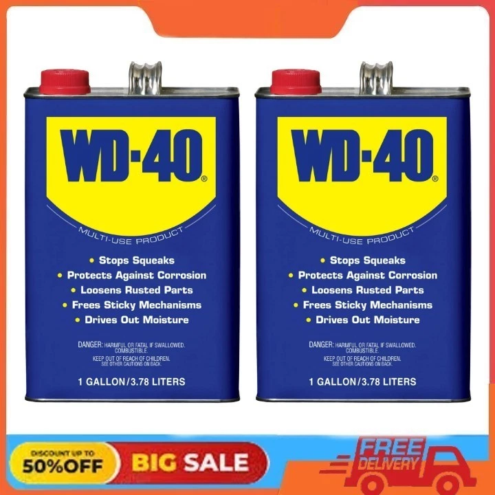 2 PACK WD-40 Multi-Use Product Multi-Use Product Displaces Moisture, 1 Gallon