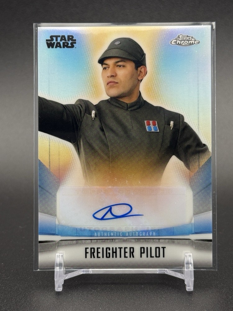 2022 Topps Chrome Star Wars Mandalorian Alexander Wraith as Freighter Pilot Auto