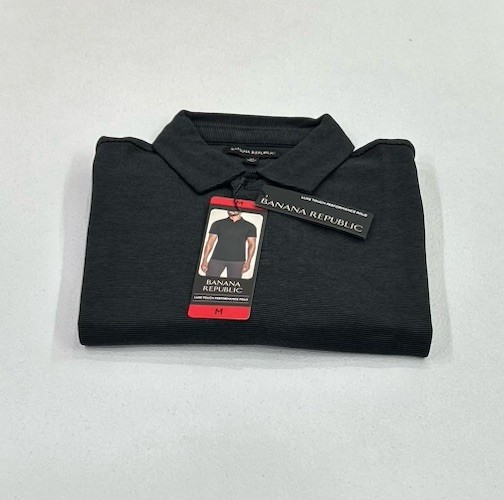 Banana Republic Men's Luxe Touch Performance Polo Shirt, Black, Size M