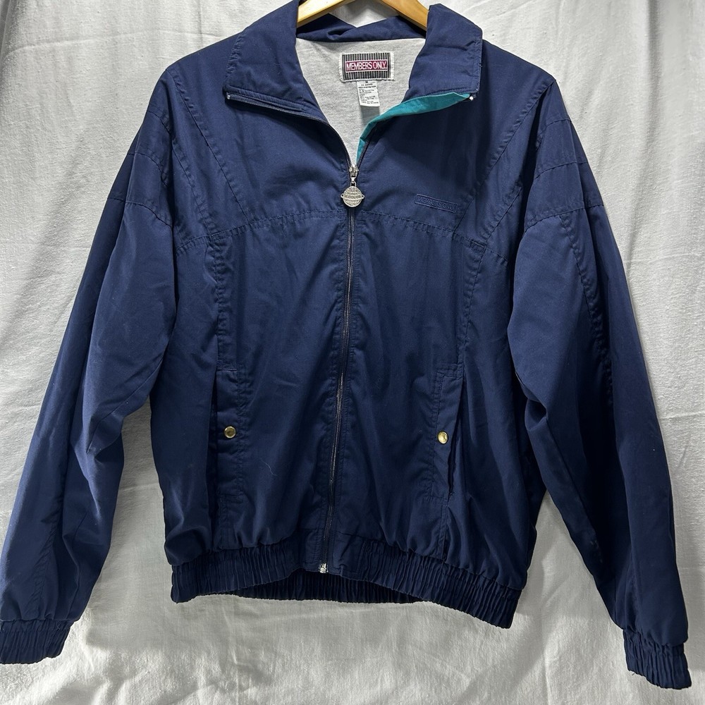 Members Only Navy Blue Medium Bomber Jacket-image