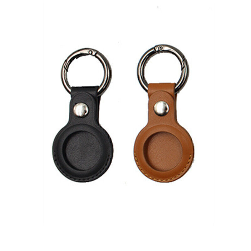 Leather Case Cover for Apple AirTag with Keychain Sleeve Shell Skin