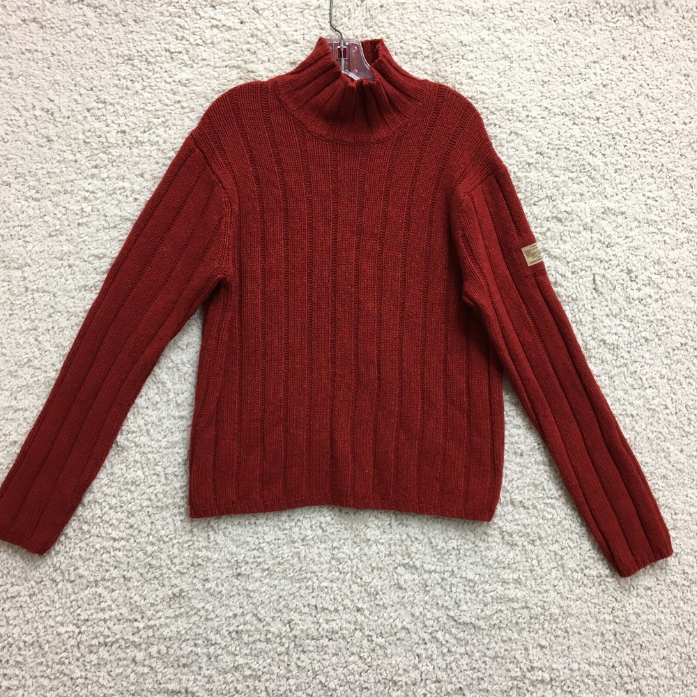 Abercrombie & Fitch Sweater Medium Adult Red Pullover Wool Mock Neck Womens M