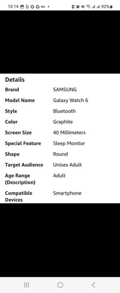 NEW Samsung Galaxy Watch 6 40mm (SM-R935U) - LTE/Cellular - Graphite