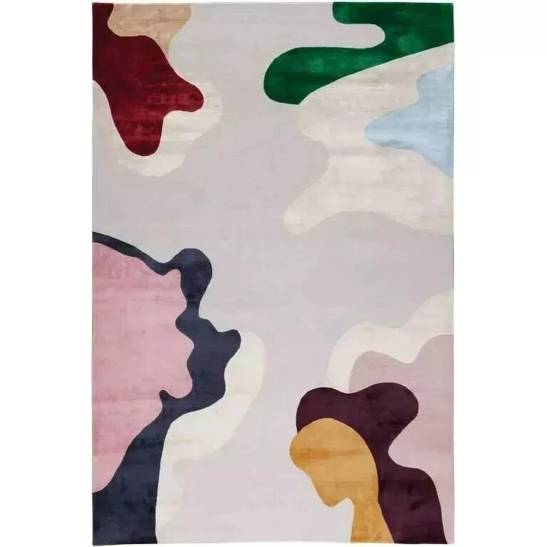 Handmade Modern Abstract Design Hand Tufted Area Rug Hand Tufted Wool