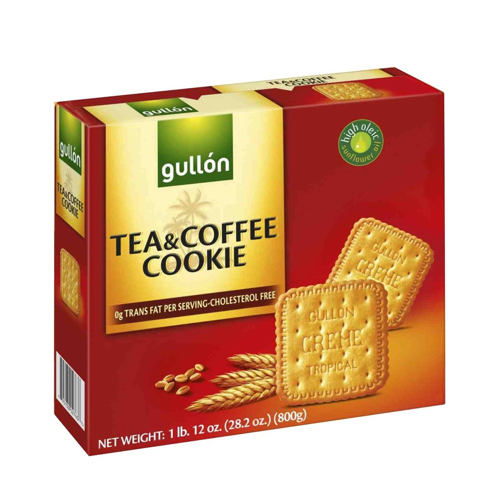 Gullon Tea & Coffee Cookie 4 Rolls Per Box  Pack of 2 Box