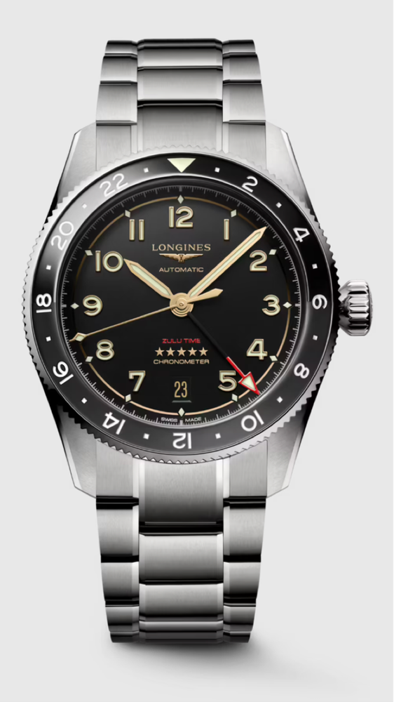 Longines Spirit Zulu Time Titanium 39 MM Anthracite Dial Auto Watch L38021536