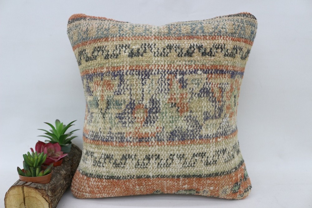 Cushion Case, Kilim Pillow, Boho Pillow Sham Cover, 14