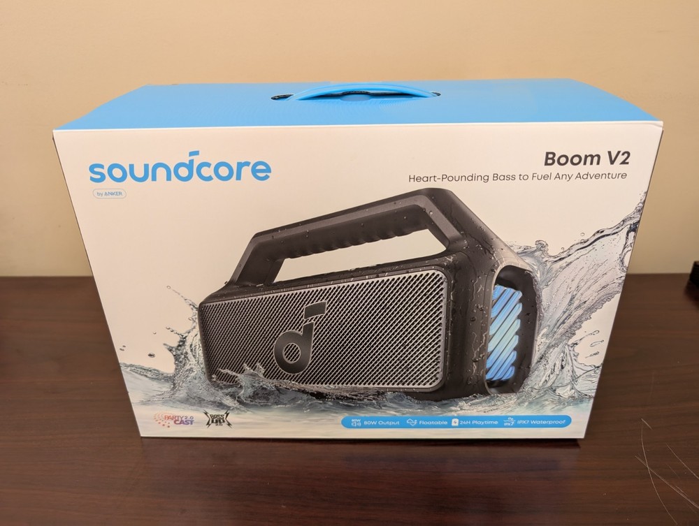 Soundcore Boom V2 Outdoor Bluetooth Speaker 80W IPX7 Subwoofer Power Bank
