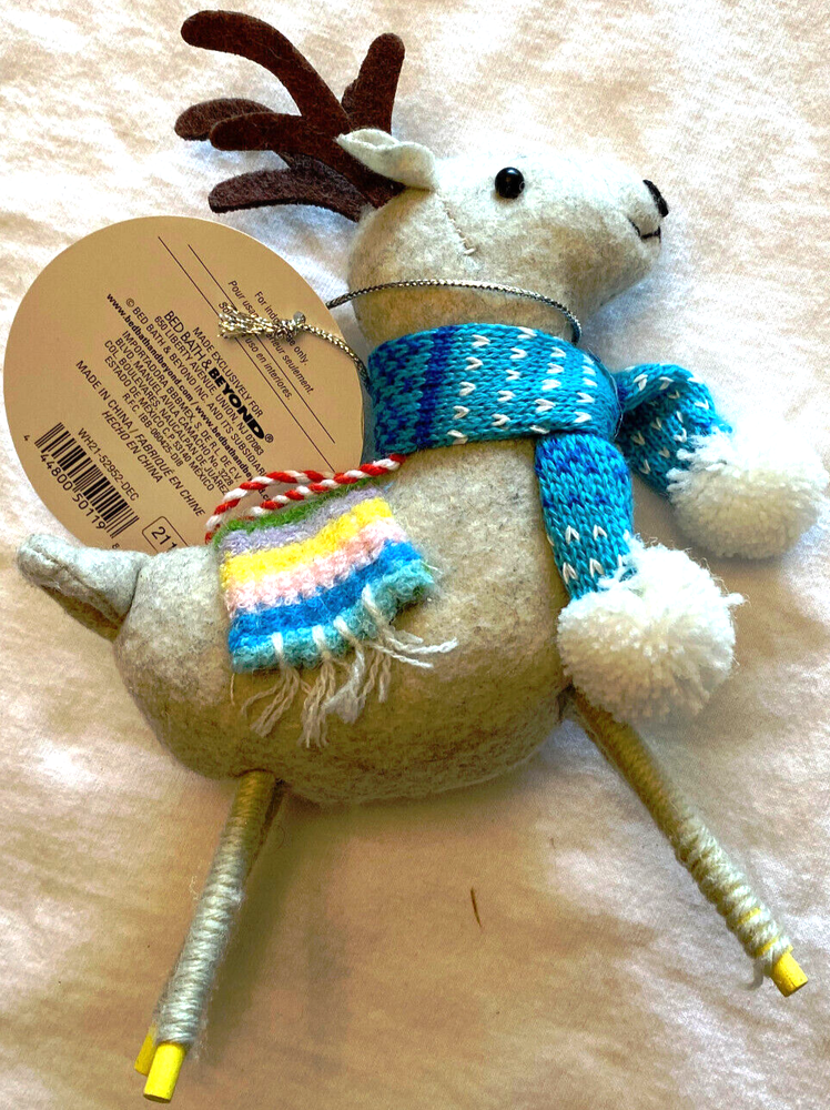 Festive Plush Reindeer Christmas Decor by Bed Bath & Beyond
