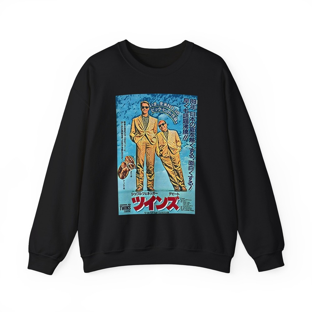 Twins Movie Graphic Print Long Sleeve Unisex Heavy Blend Crewneck Sweatshirt NEW