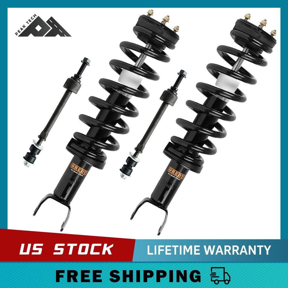 4PC Front Struts & Sway Bar Links for 2009-2018 Dodge Ram 1500 4WD