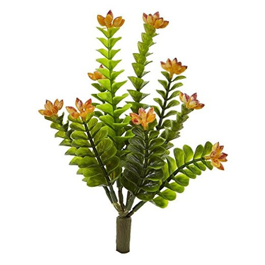 9-inch Orange Sedum Artificial Flower Set of 6