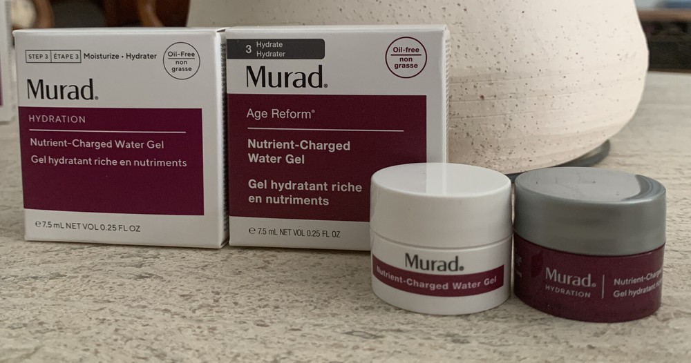 2x MURAD HYDRATION NUTRIENT CHARGED WATER GEL Step 3 Travel Size  .25 OZ. NIB