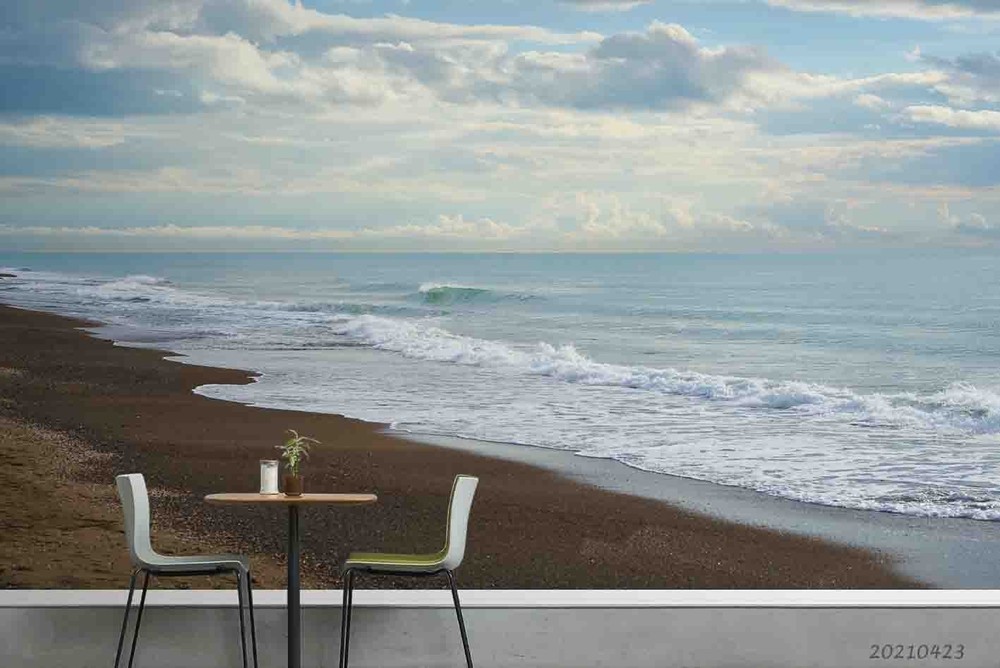 3D Sky Sea Beach Landscape Wall Murals Wallpaper Murals Wall Sticker 8