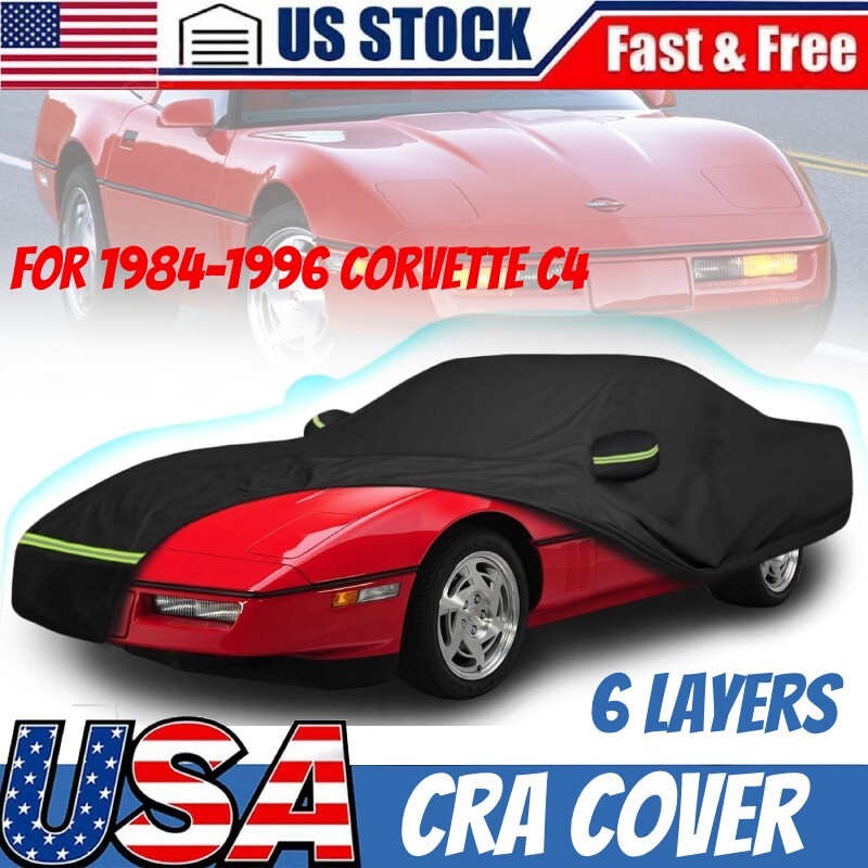 6-Layer Weatherproof Custom Fit Car Cover for Chevrolet Corvette C4 1984-1996