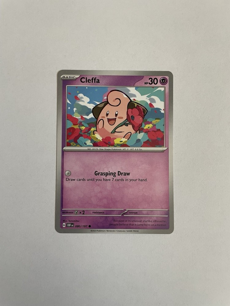 Cleffa 080/197 SV03 Obsidian Flames Pokemon Card Regular