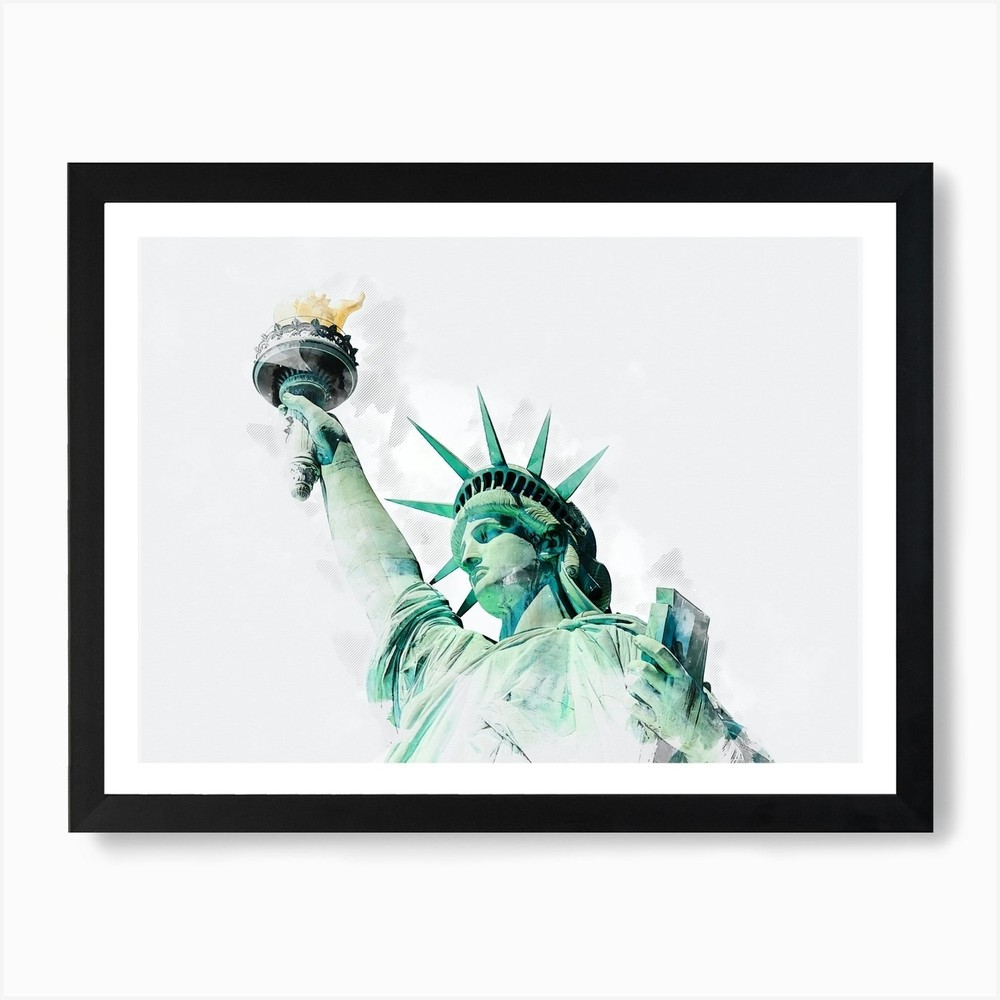 Statue of Liberty Art Print Framed Wall Decor Canvas Poster Picture  
