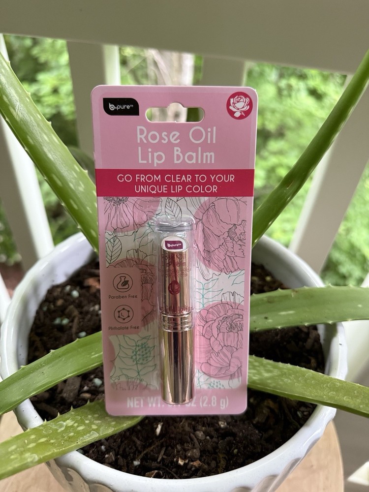 PH-Reacting Rose Oil Lip Balm by B Pure - Color Changing Formula