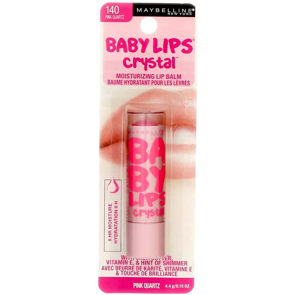 4 Pack Maybelline Baby Lips Crystal Lip Balm in Pink Quartz 140 for Hydrated Shine