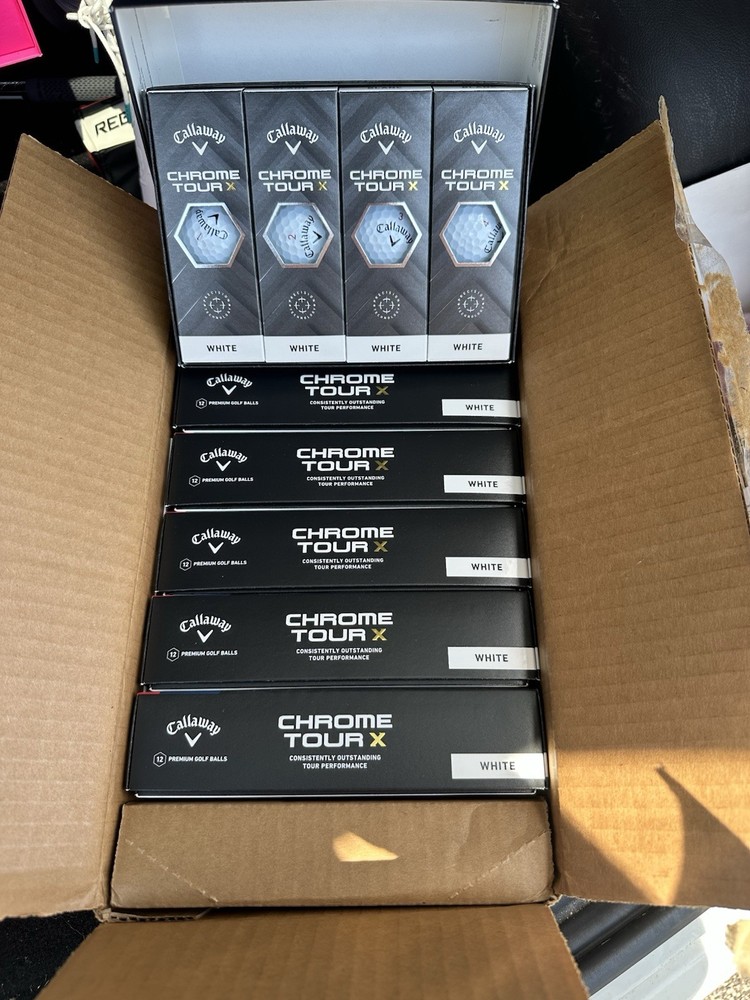New Callaway Chrome Tour X brushAthlete Golf Balls White 6 Dozen High Performance
