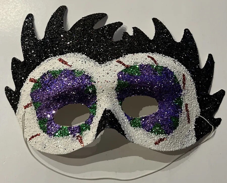 New Years Renaissance Mask Glitter Stage Theater Costume Prop Hand Made-image