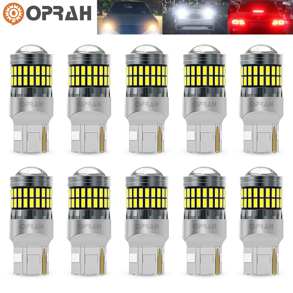 10x 7440 54SMD LED Brake Light Bulbs White Red Yellow P21/5w Car Stop Tail Lamp