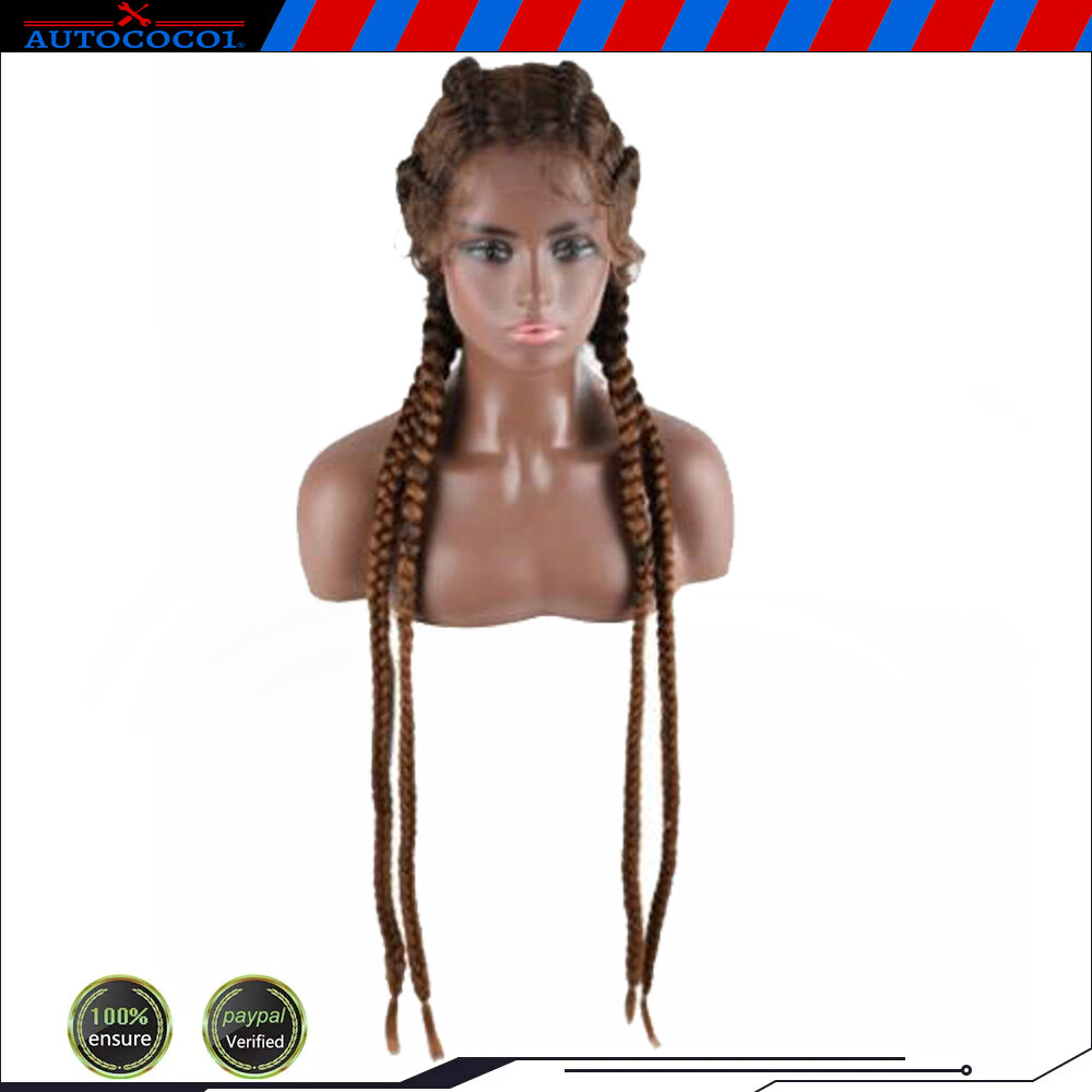 Braided Lace Front Wigs Brown Cornrow Braids Wig with Baby Hair 34