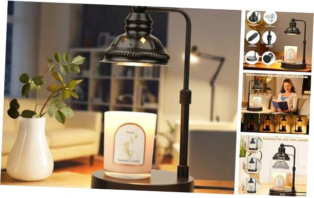 Dimmable Candle Warmer Lamp with Timer and Adjustable Height