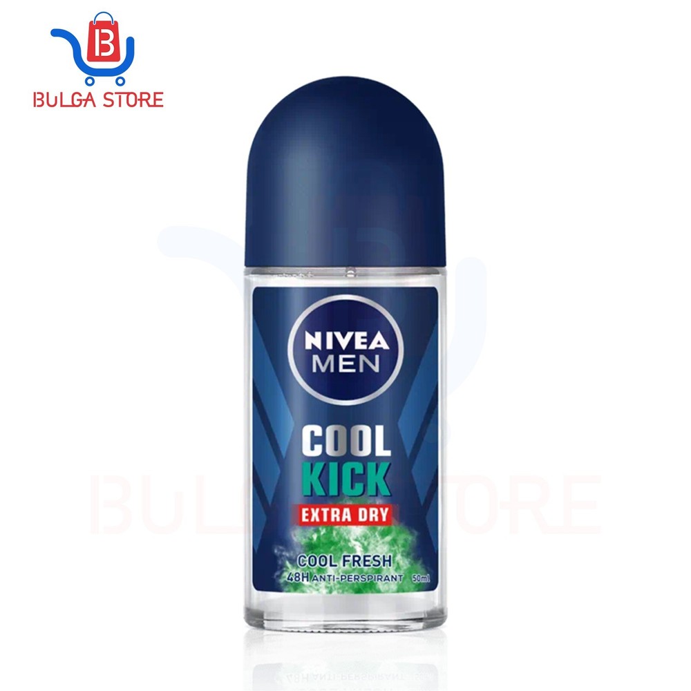 NIVEA MEN Cool Kick Energy Fresh 48h Roll-On Deodorant 50ml for Skin & Body Care