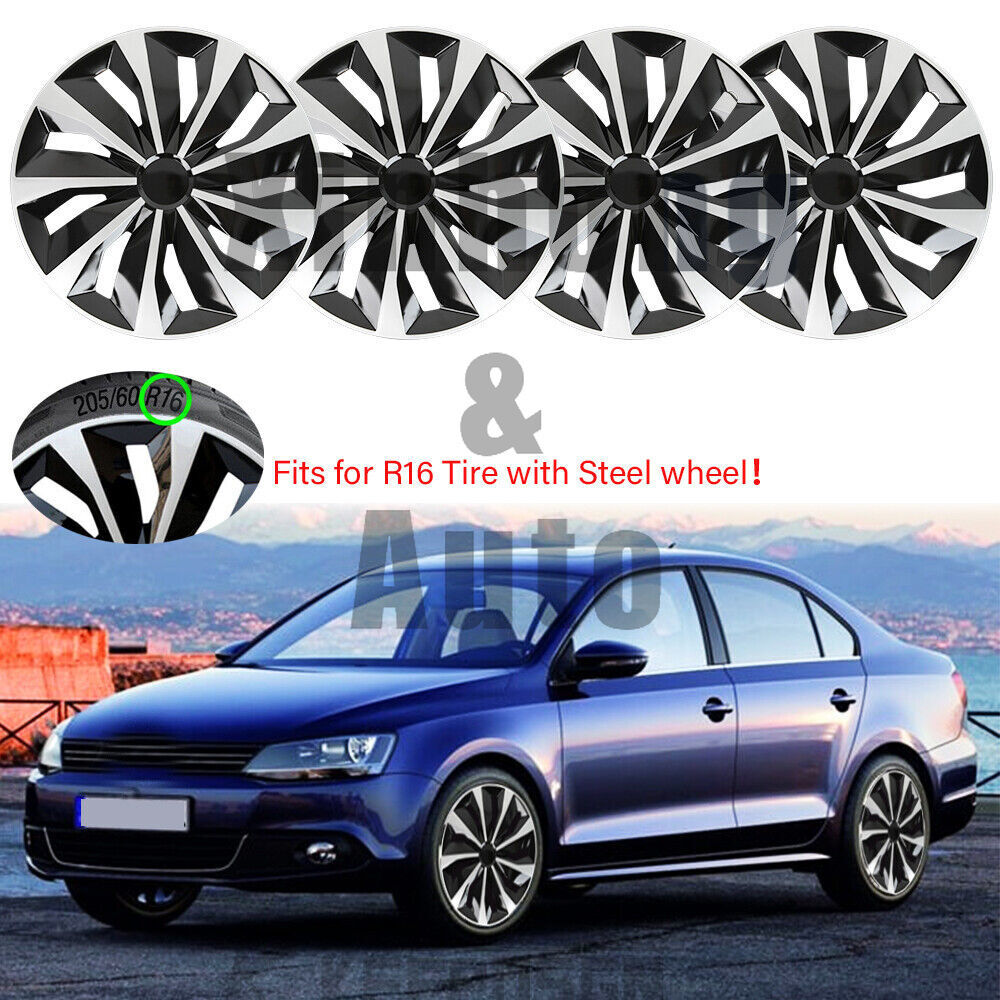 16 Inch Snap On Wheel Covers Hub Caps for VW Jetta R16 Steel Rims
