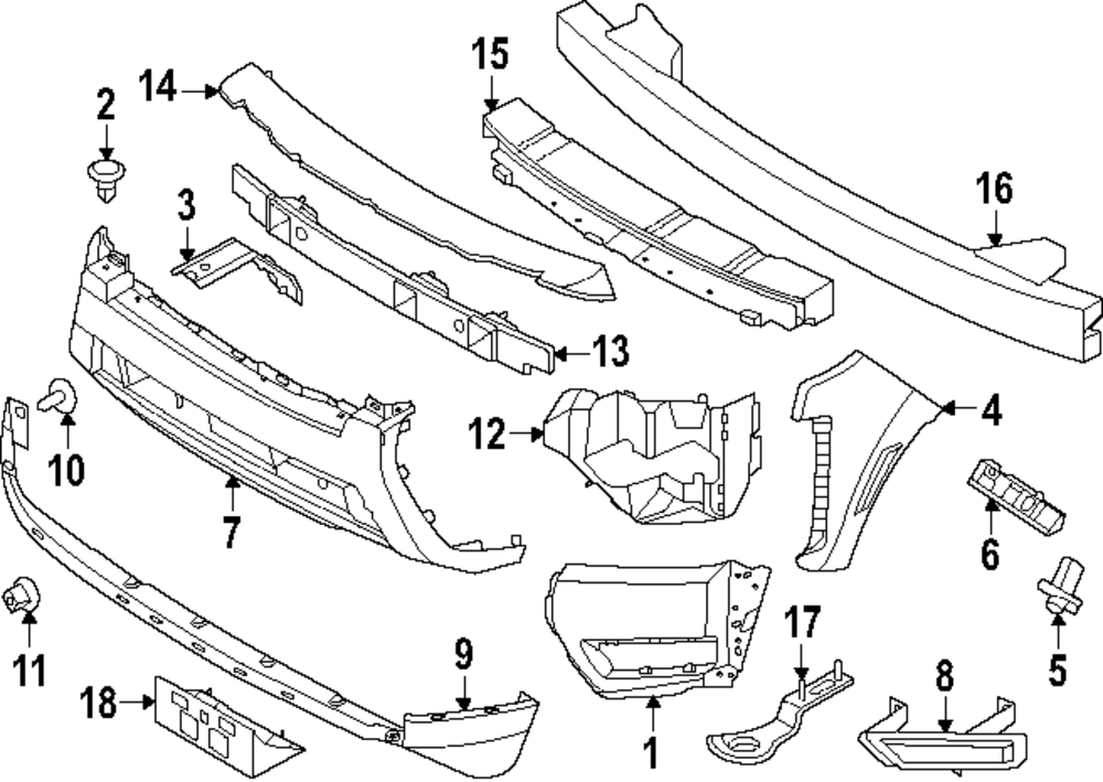 Genuine Nissan Bumper Cover 62025-9BY0H