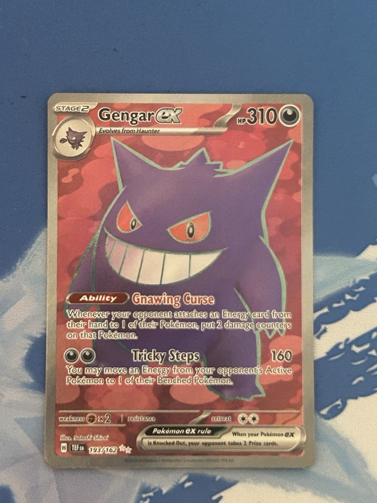 Pokemon TCG Gengar ex Full Art 193/162 Sv05 Temporal Forces Ultra Rare Card