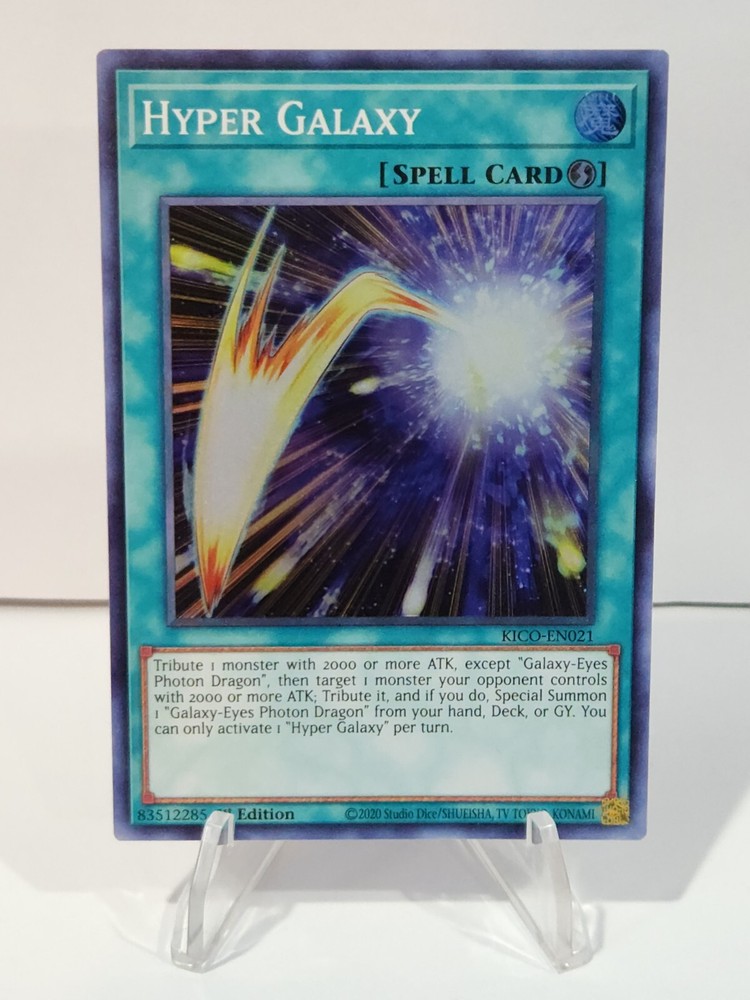 YuGiOh Hyper Galaxy KICO-EN021 Super Rare 1st Ed NM English TCG Card