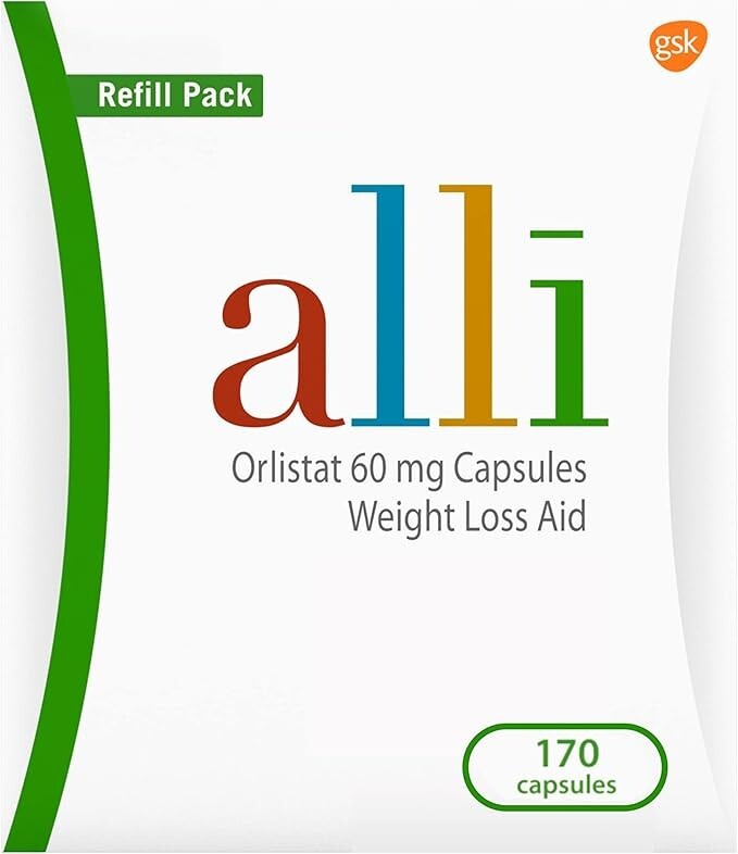 alli Diet Weight Loss Aid Supplement Pills, Orlistat 60Mg Capsules, 170 Count